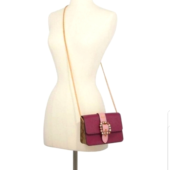 Rare Coach Bowery Jewel crossbody bag dark berry limited edition HTF - Picture 2 of 9